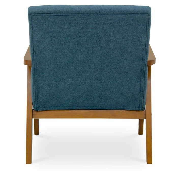 Sillon Tela Azul/nogal Cincuenta Y Ocho | Sillones y Ottomanes | salas